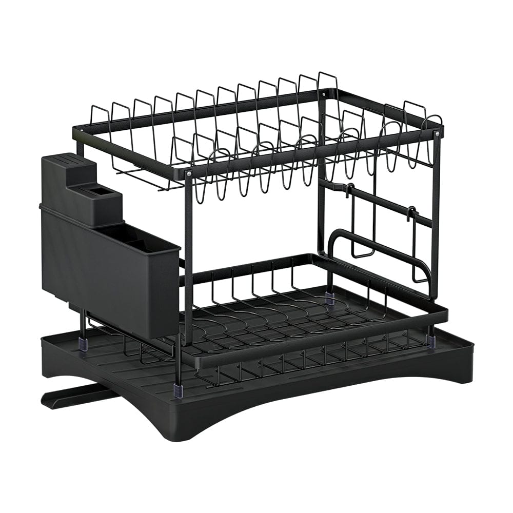 Cefito Home & Garden > Kitchenware > Dish Racks Cefito Dish Rack Expandable Drying Drainer Cutlery Holder Tray Kitchen 2 Tiers