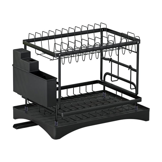 Cefito Home & Garden > Kitchenware > Dish Racks Cefito Dish Rack Expandable Drying Drainer Cutlery Holder Tray Kitchen 2 Tiers