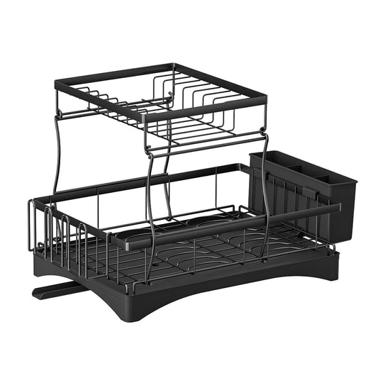 Cefito Home & Garden > Kitchenware > Dish Racks Cefito Dish Rack Expandable Drying Drainer Cutlery Holder Tray Kitchen 2 Tiers