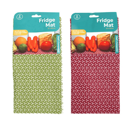 Chef's Companion 2pk Mat Fridge Shelf Drawer Liner w design 30x60cm 210gsm Home Kitchen