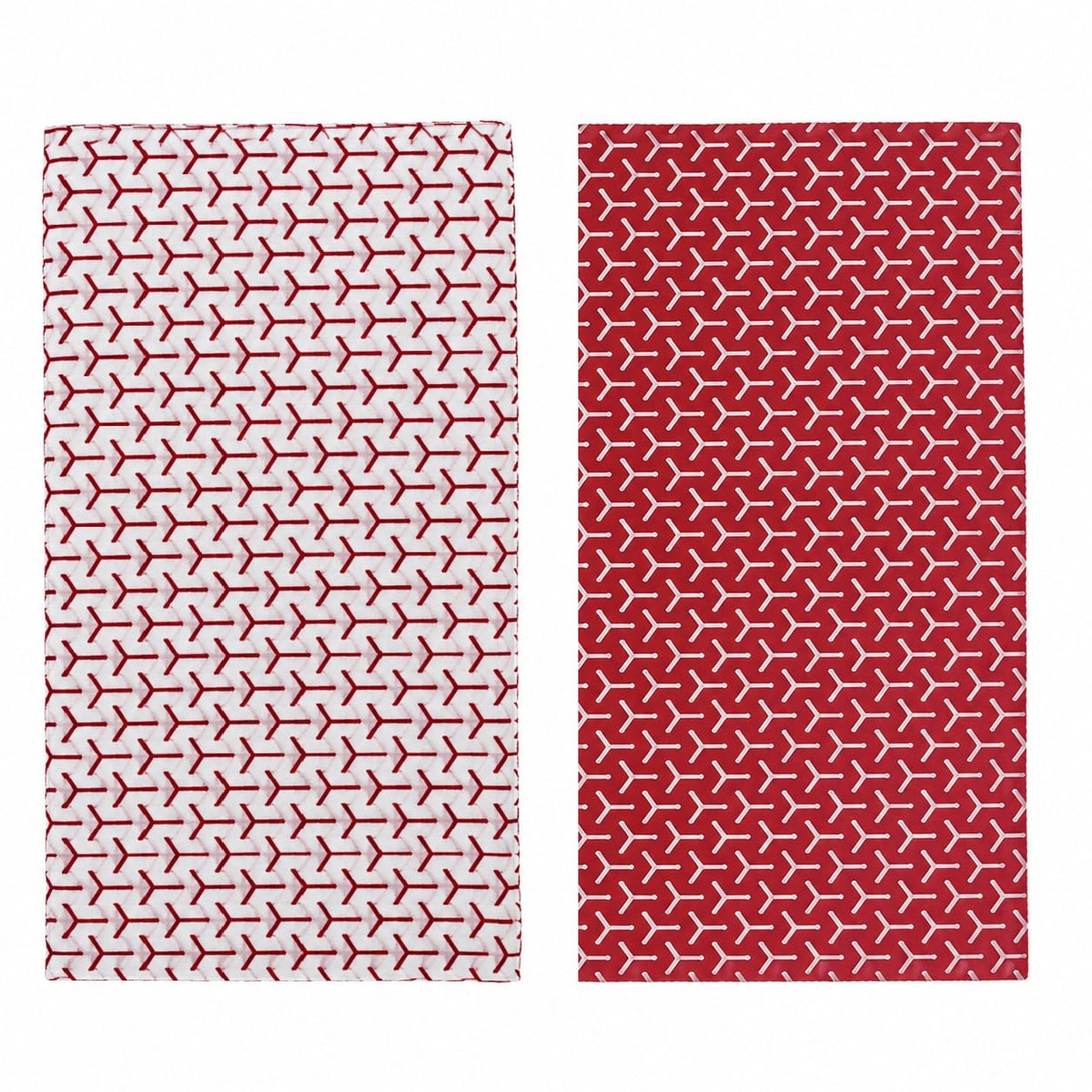 Chef's Companion Red/White 2PK Fridge Mat Shelf Drawer Liner 30x60cm Non Slip Kitchen Refrigerator Protector