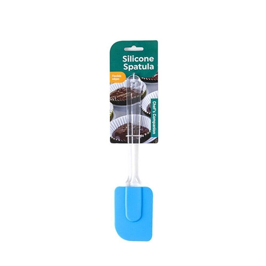 Chef's Companion Scraper Blue Silicone Spatula Scraper Kitchen Utensil Pastry Heat Resistant Dishwasher Safe