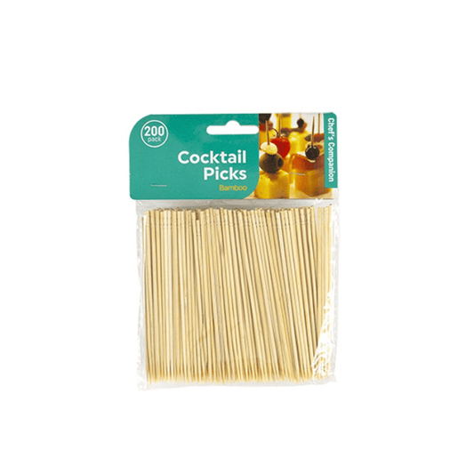 Chef's Companion Snack Picks 200x Bamboo Catering Snack Disposable Sticks Picks 10cm Finger Food Fruit Party