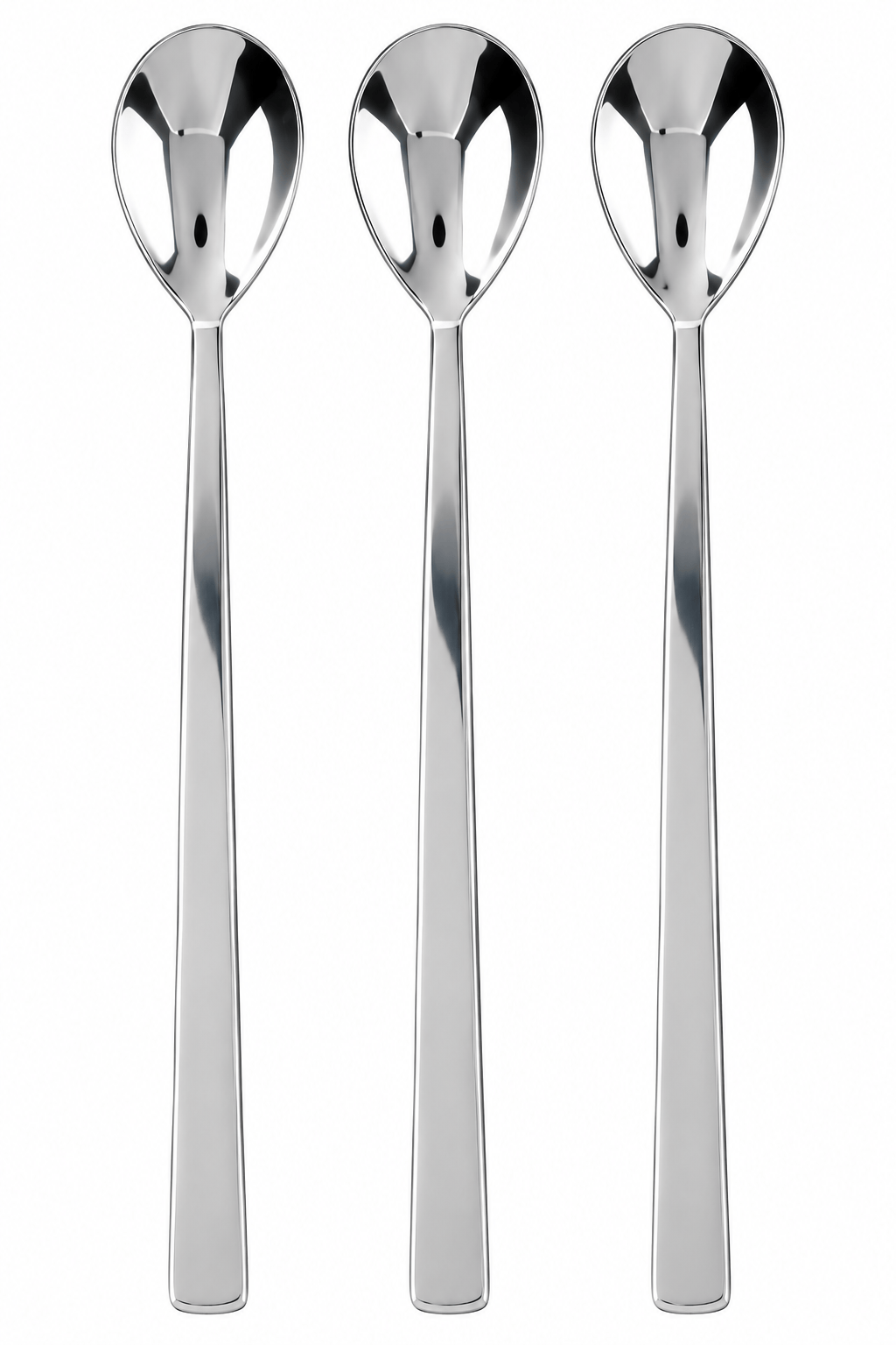 ‎Chef's Companion Teaspoon 3 x Stainless Steel Long Teaspoon Coffee Latte Tea Soda Ice Cream Mixing Spoon