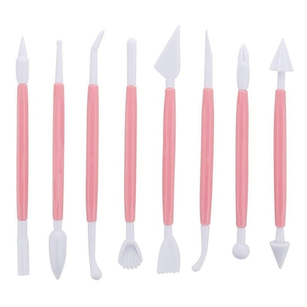 Chefs Companion Cake carving tool 8pcs Cake Carving Tools Baking Pastry Pens Decorating Icing Cutting Shaping