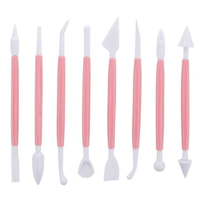 Chefs Companion Cake carving tool 8pcs Cake Carving Tools Baking Pastry Pens Decorating Icing Cutting Shaping