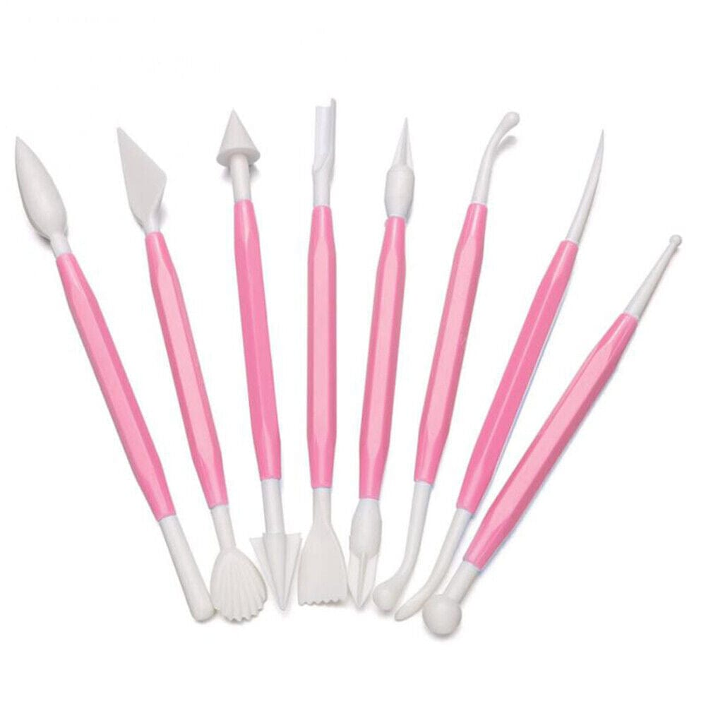 Chefs Companion Cake carving tool 8pcs Cake Carving Tools Baking Pastry Pens Decorating Icing Cutting Shaping