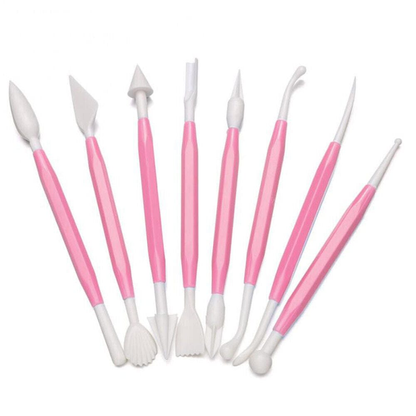 Chefs Companion Cake carving tool 8pcs Cake Carving Tools Baking Pastry Pens Decorating Icing Cutting Shaping