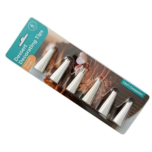 Chefs Companion Cake decorating 6Pcs Cake Decorating Tools Kit Piping Nozzles Cream Icing Bags Set Pastry Tips