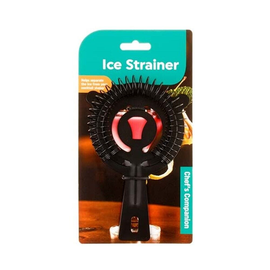 Chefs Companion Corkscrew Cocktail Shaker Ice Strainer Filter Black Bar Tool Barware