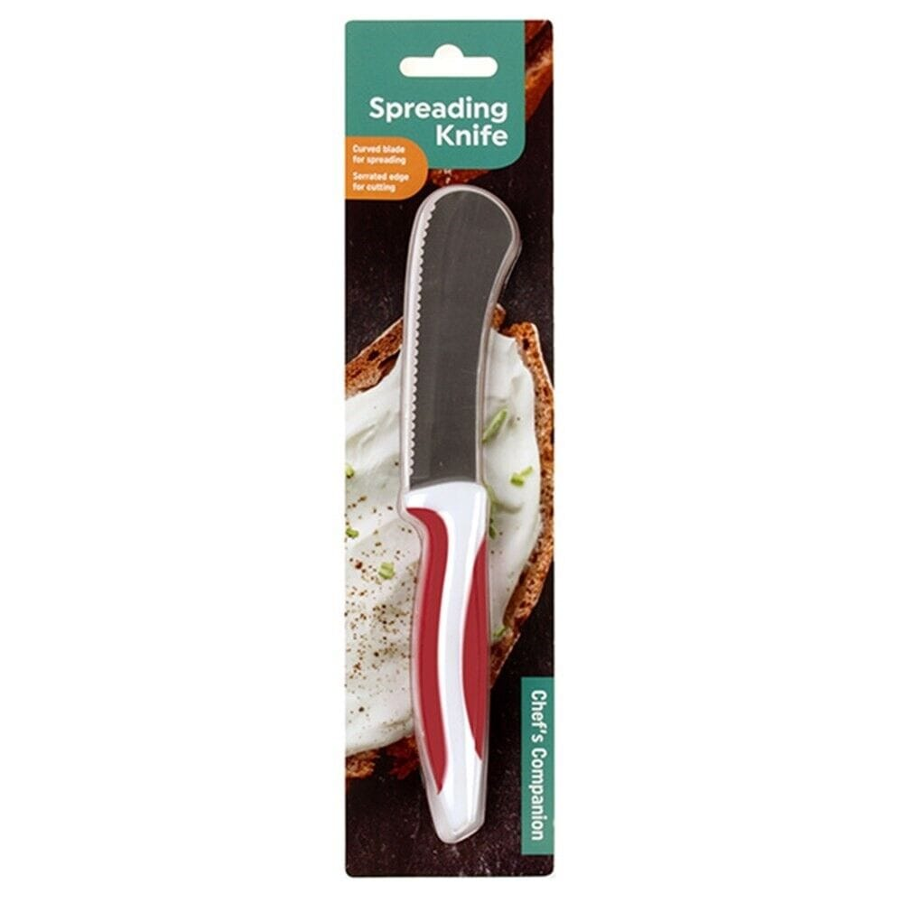 Chefs Companion Spreading Knife Red Butter Knife Spreader Spreading Scraper Slicer Stainless Steel Spatula Non-slip