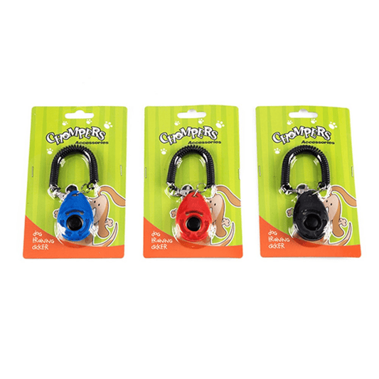 Chompers Pet Care > Dog Supplies > Dog Training Aids Dog Training Clicker Combo to Stop Pet Barking Obedience Train Skills