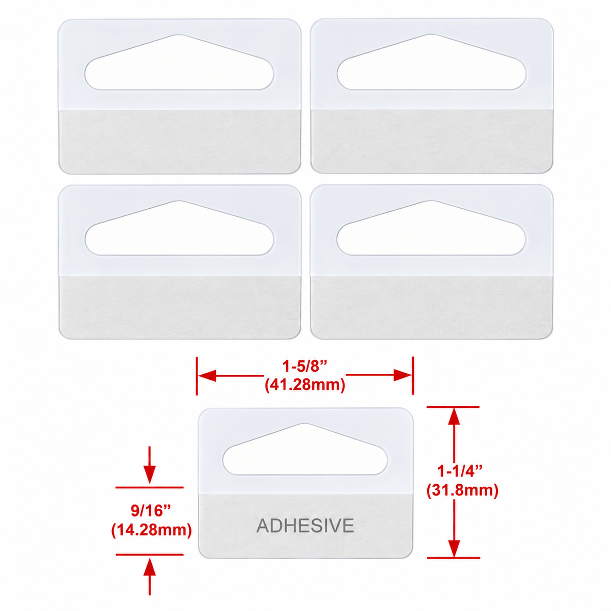 Class Mate Adhesive hooks 20 Plastic Hang Tab with Adhesive hook hole Style Hang sell stock Shop Retail