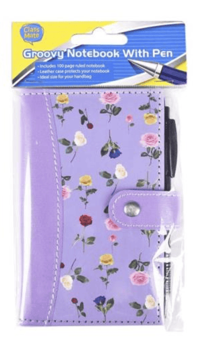 Class Mate Notebook Purple Leather Notebook Binder Budget Planner Organizer Cover Pockets Sheets With Pen