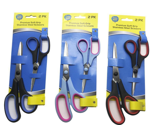 Class Mate Scissors 2pk Craft Scissors School Office Home Student Paper Cut Art Craft Tool Shears