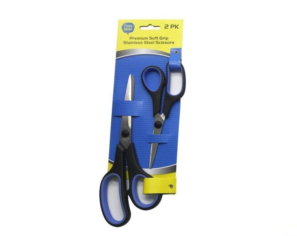 Class Mate Scissors Blue 2pk Craft Scissors School Office Home Student Paper Cut Art Craft Tool Shears