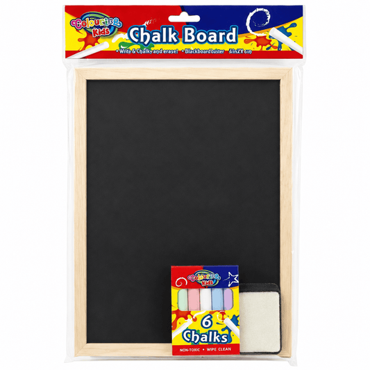 Colouring Kids Board Wooden Frame Blackboard Chalk Board School Duster Chalkboard Party Wedding Sign