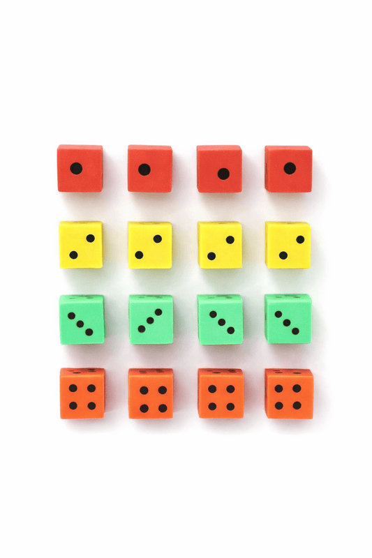 Colouring Kids Stationary 16x Dice Erasers Toys For Craft School Home Office Party Dice Rubber Dice