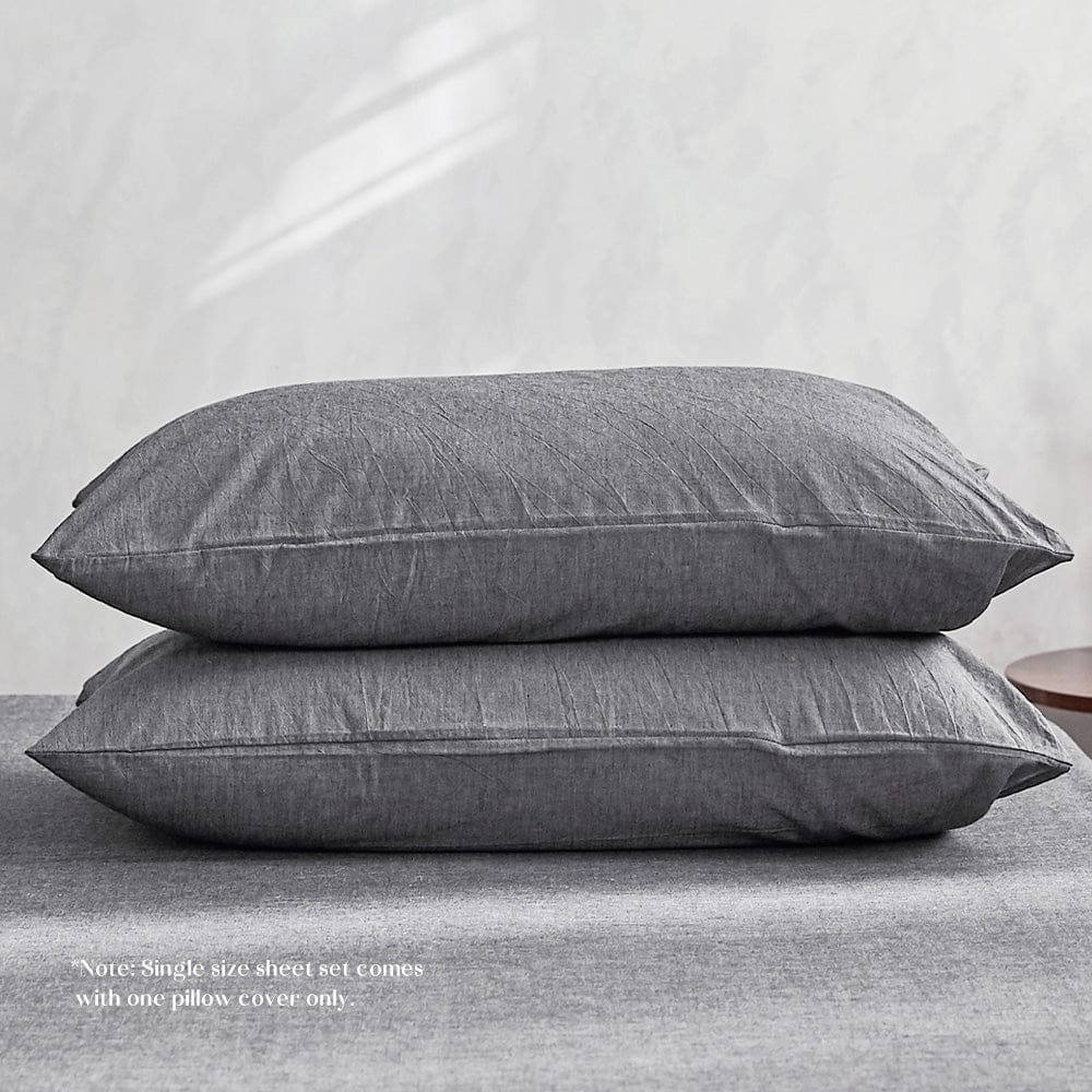 Cosy Club Home & Garden > Bedding > Bed Sheets Cosy Club Cotton Bed Sheets Set Black Cover Single