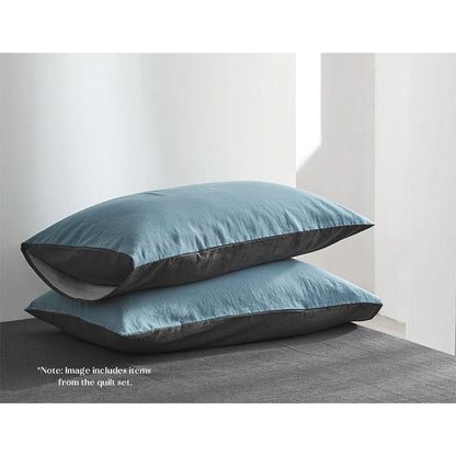 Cosy Club Home & Garden > Bedding > Bed Sheets Cosy Club Cotton Bed Sheets Set Blue Grey Cover Single