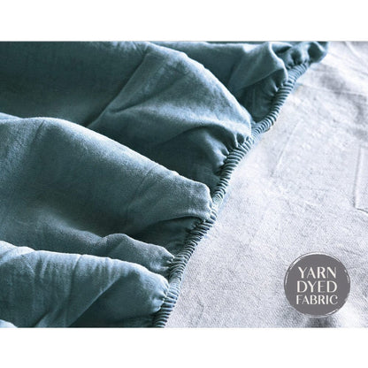 Cosy Club Home & Garden > Bedding > Bed Sheets Cosy Club Cotton Bed Sheets Set Blue Grey Cover Single