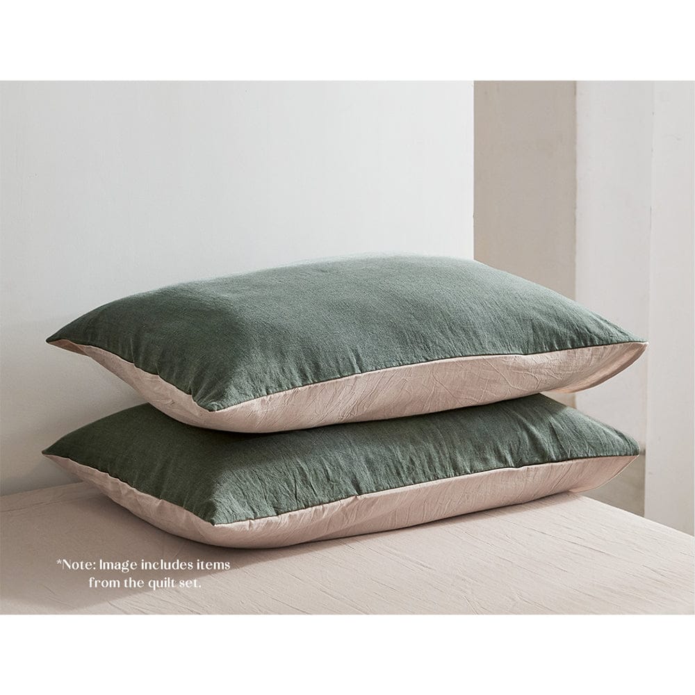Cosy Club Home & Garden > Bedding > Bed Sheets Cosy Club Cotton Bed Sheets Set Green Beige Cover Double