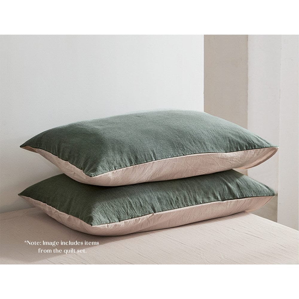 Cosy Club Home & Garden > Bedding > Bed Sheets Cosy Club Cotton Bed Sheets Set Green Beige Cover Single