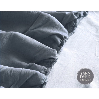 Cosy Club Home & Garden > Bedding > Bed Sheets Cosy Club Cotton Bed Sheets Set Navy Grey Cover Single
