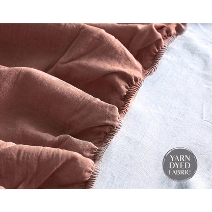 Cosy Club Home & Garden > Bedding > Bed Sheets Cosy Club Cotton Bed Sheets Set Red Beige Cover Double