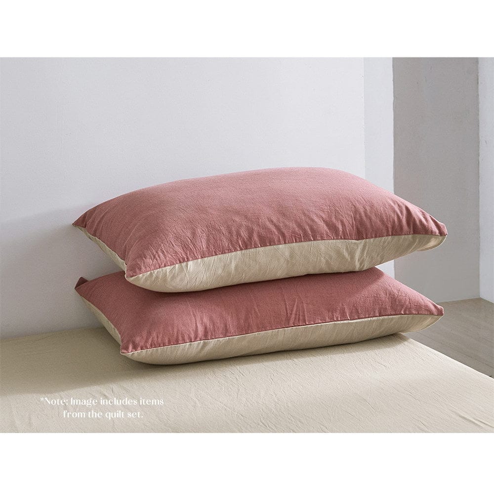 Cosy Club Home & Garden > Bedding > Bed Sheets Cosy Club Cotton Bed Sheets Set Red Beige Cover Single