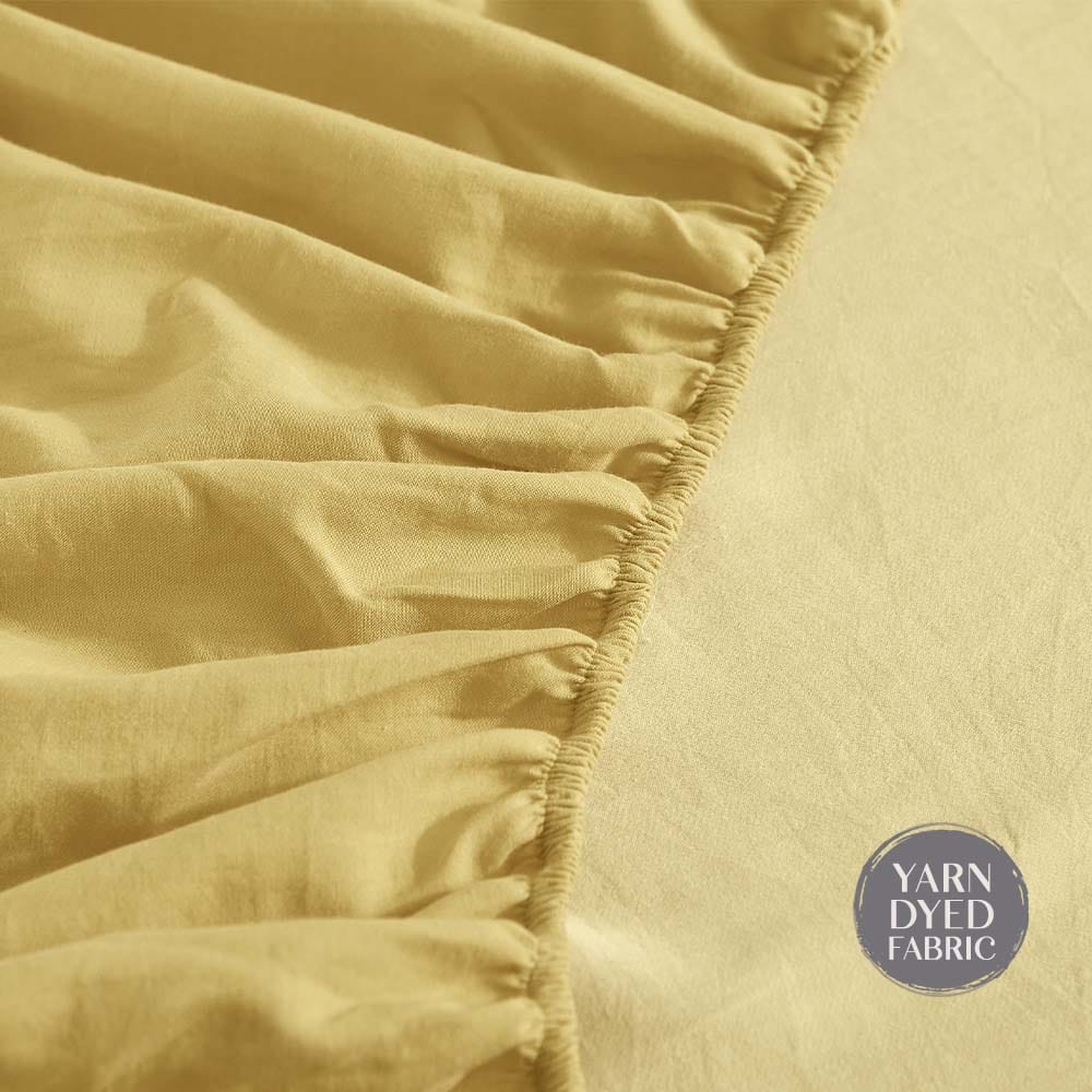 Cosy Club Home & Garden > Bedding > Bed Sheets Cosy Club Cotton Bed Sheets Set Yellow Cover Single