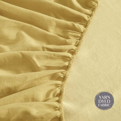 Cosy Club Home & Garden > Bedding > Bed Sheets Cosy Club Cotton Bed Sheets Set Yellow Cover Single
