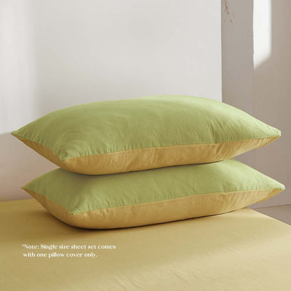 Cosy Club Home & Garden > Bedding > Bed Sheets Cosy Club Cotton Bed Sheets Set Yellow Cover Single