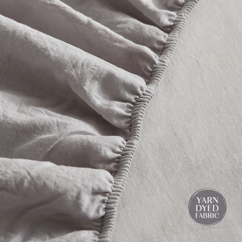 Cosy Club Home & Garden > Bedding > Bed Sheets Cosy Club Washed Cotton Sheet Set Grey Double