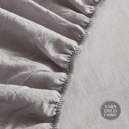 Cosy Club Home & Garden > Bedding > Bed Sheets Cosy Club Washed Cotton Sheet Set Grey Double