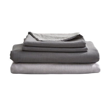 Cosy Club Home & Garden > Bedding > Bed Sheets Cosy Club Washed Cotton Sheet Set Grey Double