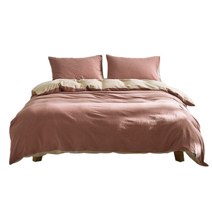 Cosy Club Home & Garden > Bedding > Duvet Covers Cosy Club Cotton Cover Quilt Cover Set Vanilla Rhubarb Double