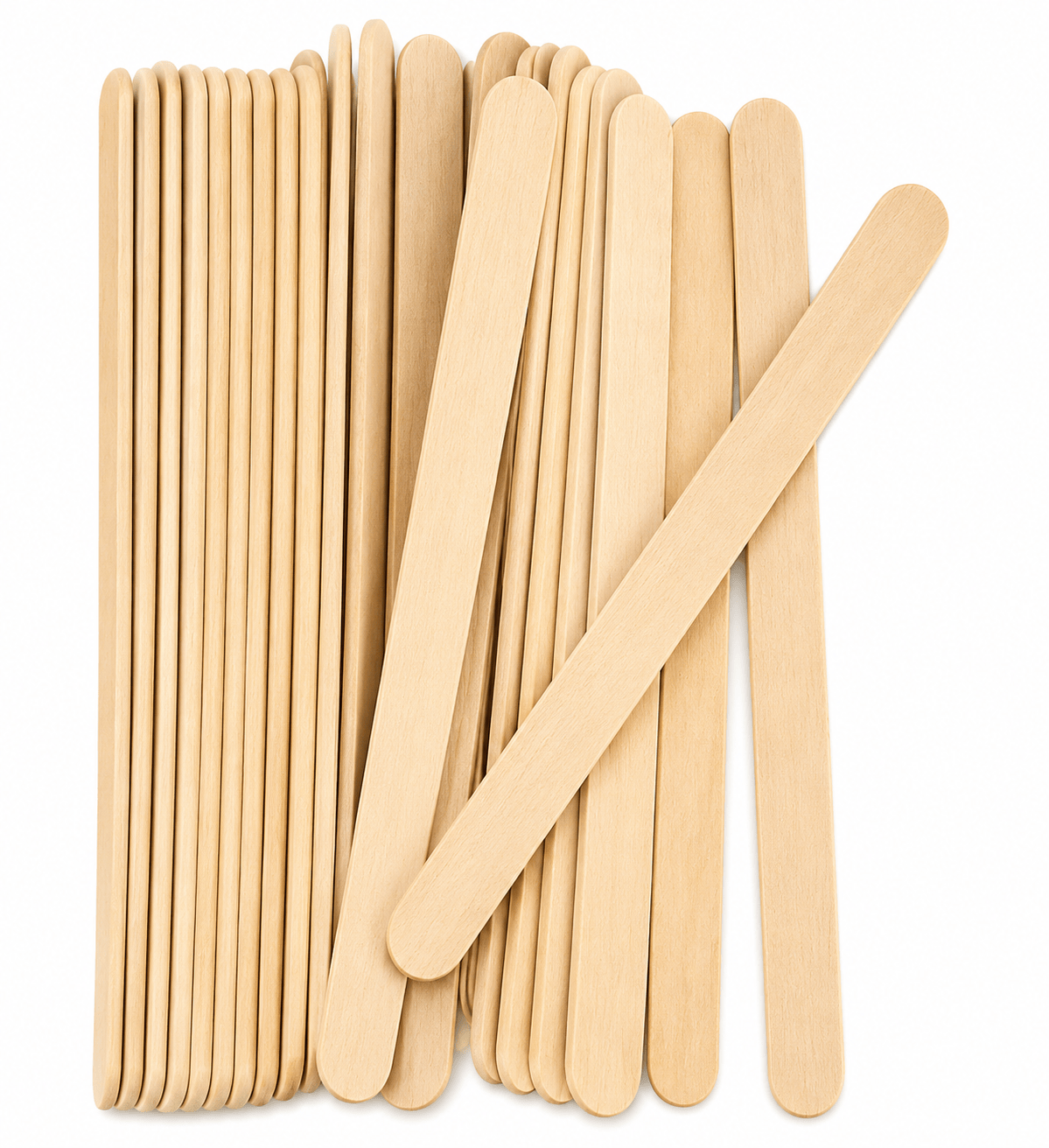 Create-it Paddle Sticks 50 Wooden Craft Sticks Paddle Pop Popsicle Coffee Stirrers Ice Cream Wax Stick