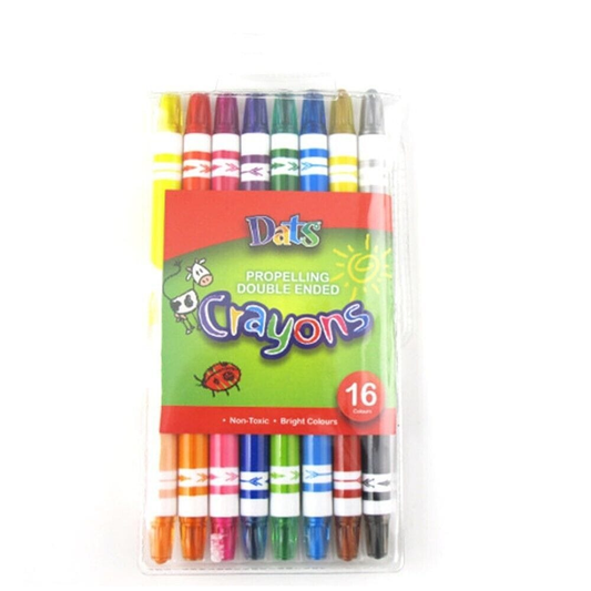 Dats 16 Colours Propelling Crayons Assorted Twist Crayon Non Toxic Kids Painting
