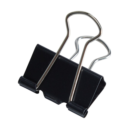 DATS 6x Foldback Clips Black Steel Binder Bulldog Clip Paper Office Document 25mm