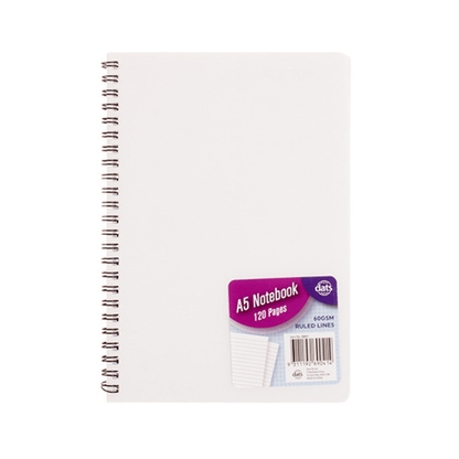 Dats A5 Clear Cover Ruled Notebook Note Book Stationery Memo Office School 120 Pages