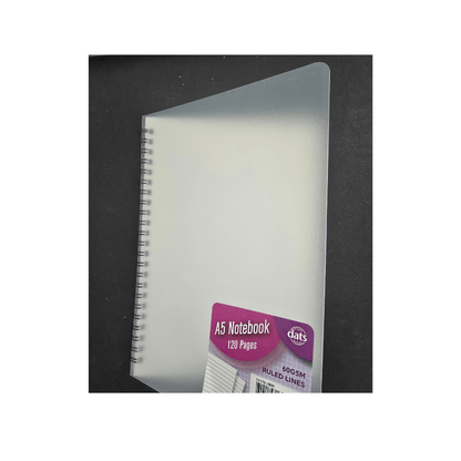 Dats A5 Clear Cover Ruled Notebook Note Book Stationery Memo Office School 120 Pages
