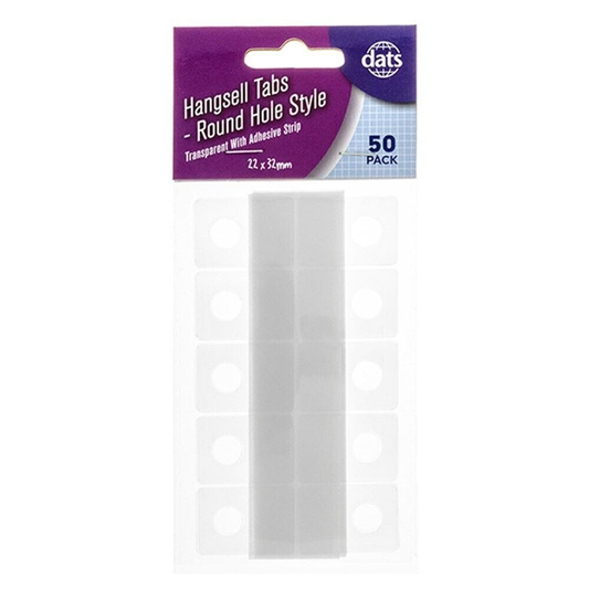 DATS Adhesive hooks 50 Plastic Hang Tab with Adhesive hook hole Style Hang sell stock Shop Retail