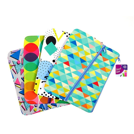 Dats Bag Spots Large Pencil Case Office Mesh 2 Zipper Stationery Bag School Document Bag A4