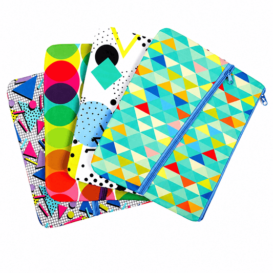 Dats Bag Spots Large Pencil Case Office Mesh 2 Zipper Stationery Bag School Document Bag A4
