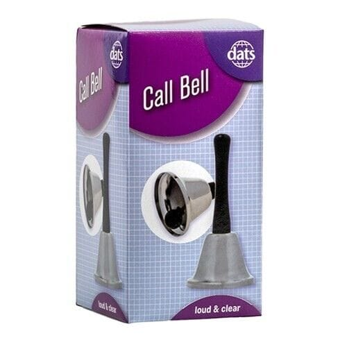 Dats Call bell Call Bell Hand Held Silver Ringing Desk Home Reception Office Restaurant School