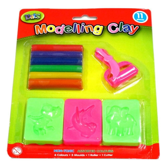 Dats Clay Craft Polymer Clay Soft Modelling Moulding Strip Plasticine DIY Toys Stick 11pcs