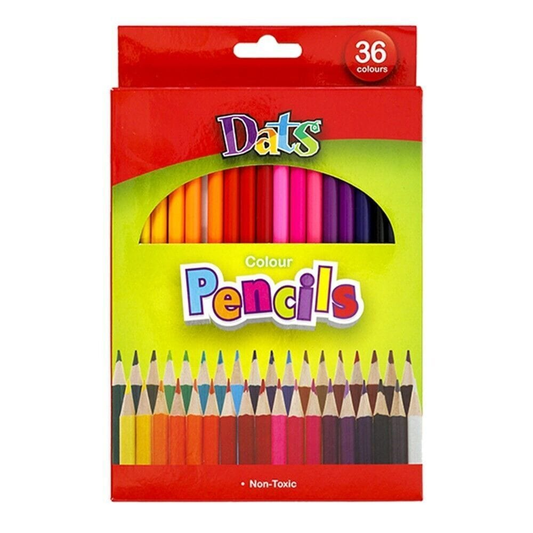 Dats Colour Pencil 36 Colouring Pencils Set Art Supplies Smooth Lead Sketch Colour Drawing Kids