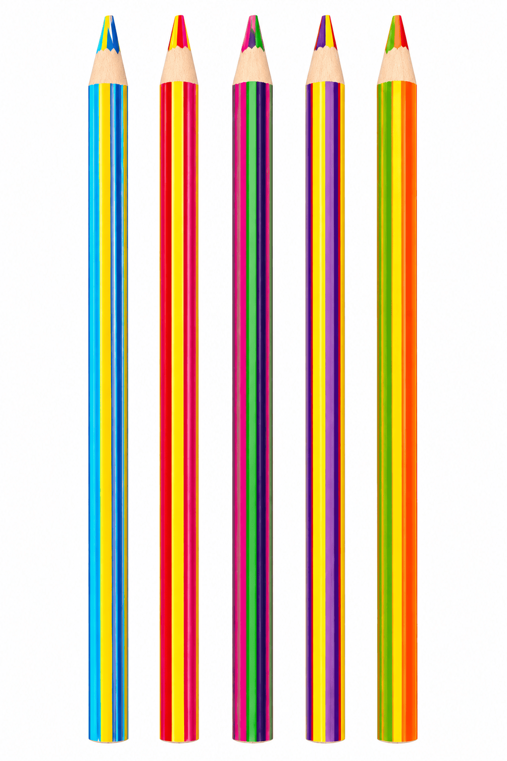Dats Colour Pencil 5x Jumbo Multi Coloured Rainbow Wood Pencils Drawing Sketch Kids Art Craft