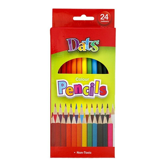 Dats Colour pencils 24 Colouring Pencils Set Art Supplies Smooth Lead Sketch Colour Drawing Kids